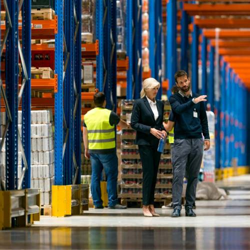 People in the warehouse